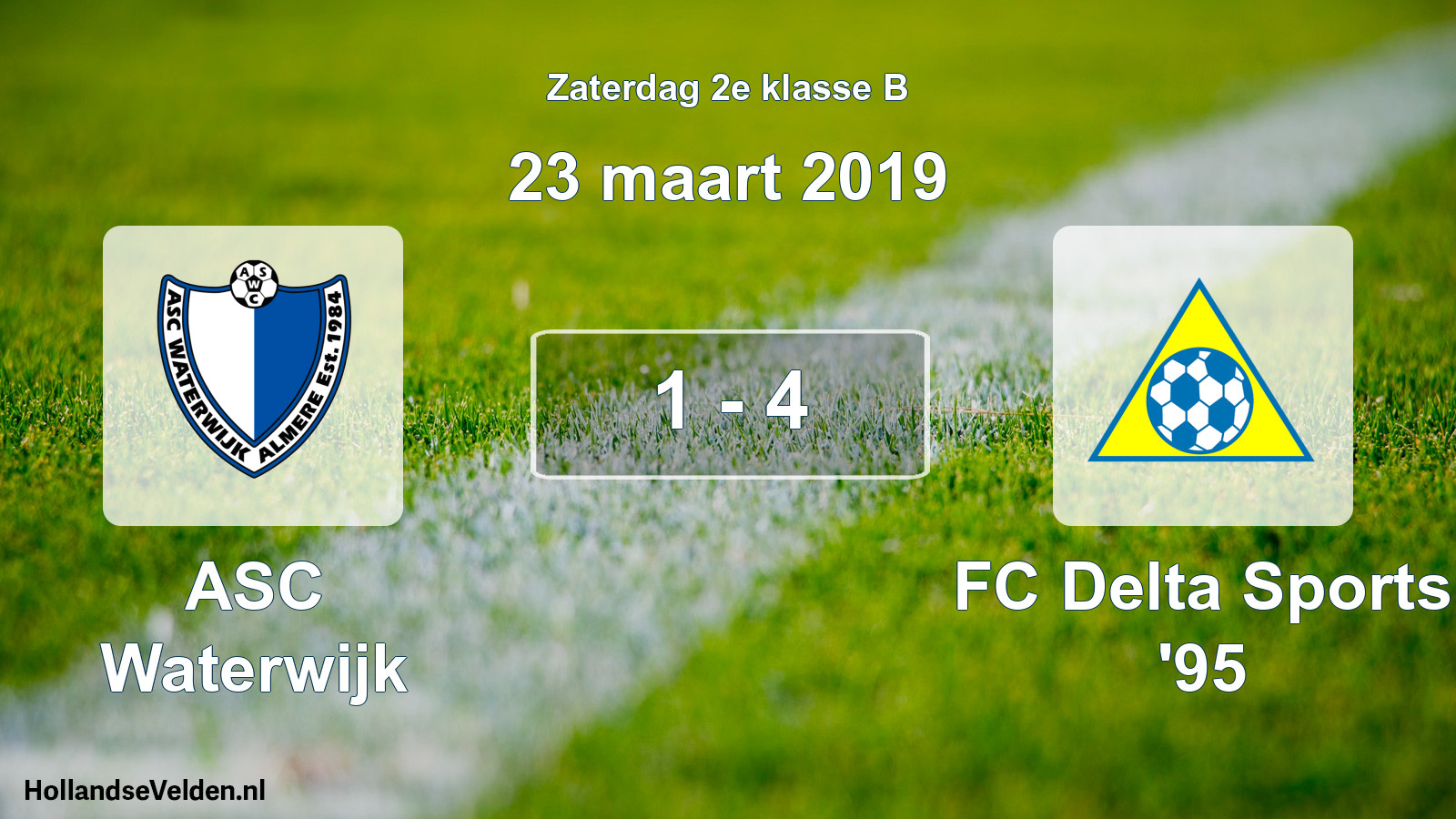 Total number of matches played: ASC Waterwijk - FC Delta Sports '95 1 - 4 (23 March 2019)