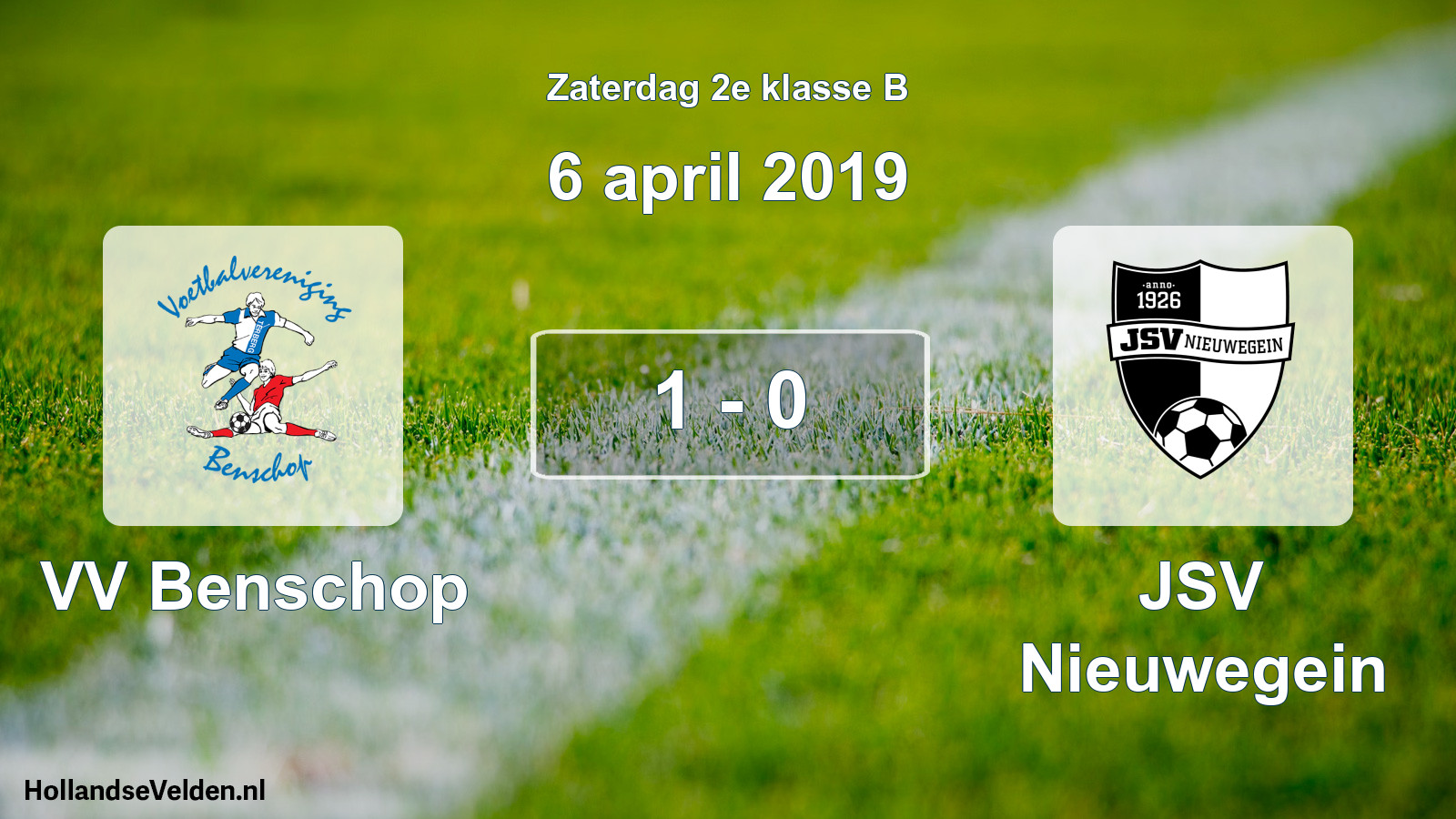 Total number of matches played: VV Benschop - JSV Nieuwegein 1 - 0 (6 April 2019)