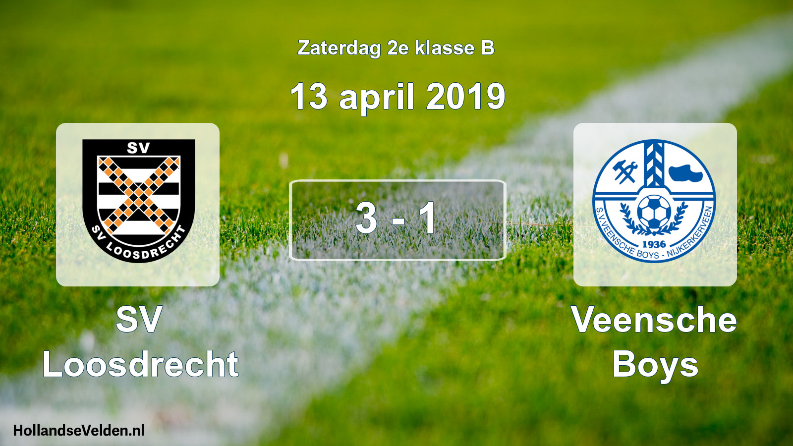 Total number of matches played: SV Loosdrecht - Veensche Boys 3 - 1 (13 April 2019)