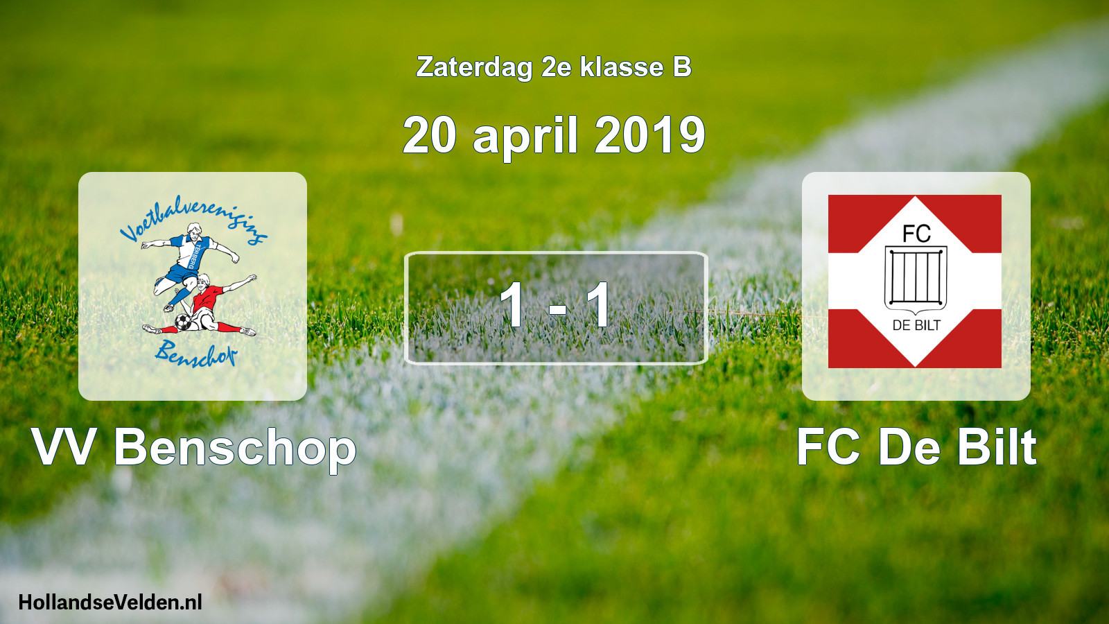 Total number of matches played: VV Benschop - FC De Bilt 1 - 1 (20 April 2019)