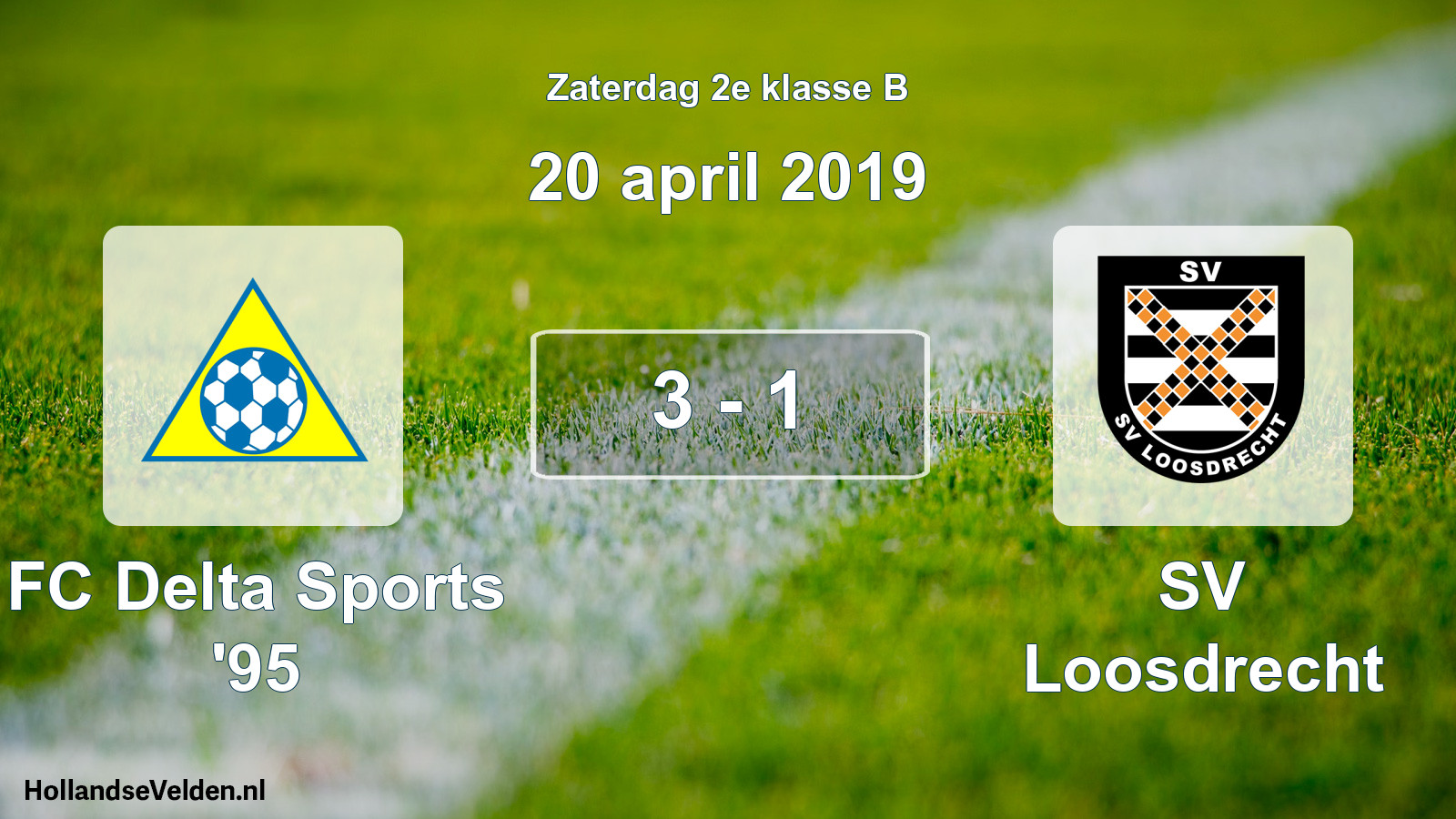 Total number of matches played: FC Delta Sports '95 - SV Loosdrecht 3 - 1 (20 April 2019)
