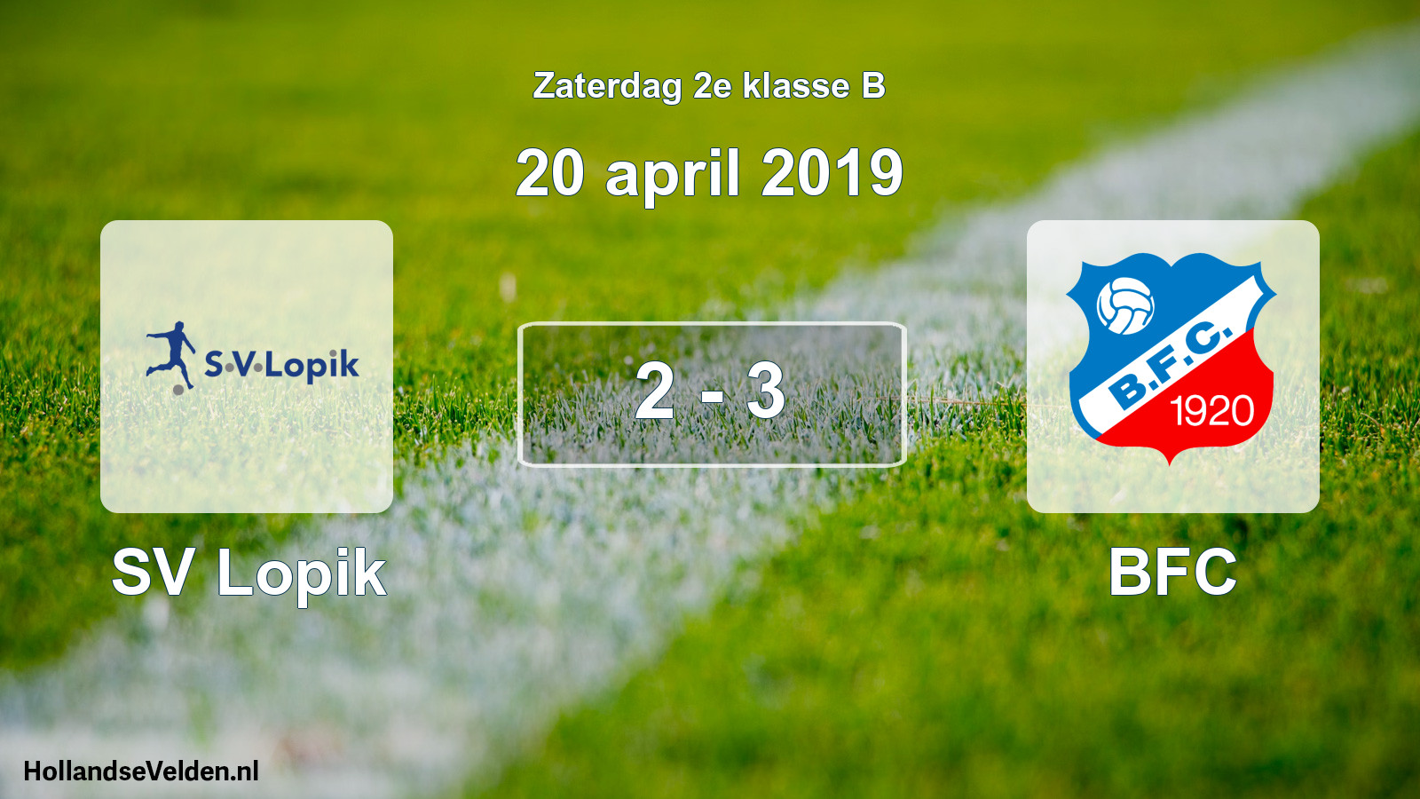 Total number of matches played: SV Lopik - BFC 2 - 3 (20 April 2019)