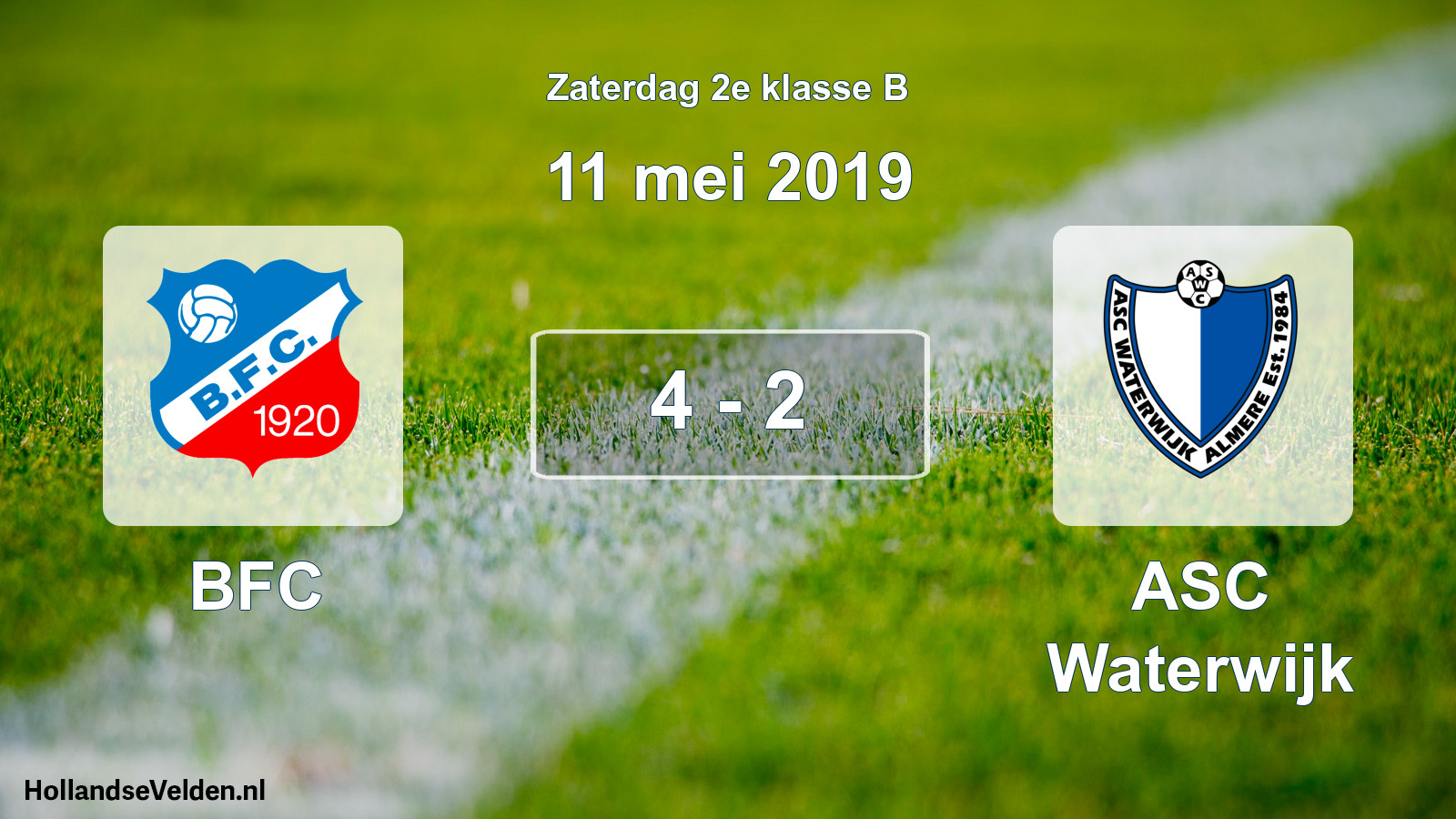 Total number of matches played: BFC - ASC Waterwijk 4 - 2 (11 May 2019)