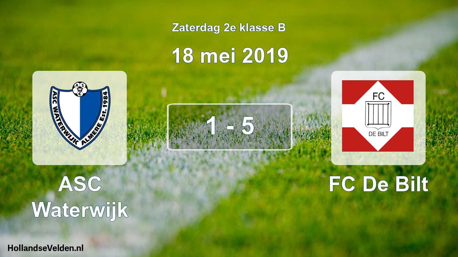 Total number of matches played: ASC Waterwijk - FC De Bilt 1 - 5 (18 May 2019)