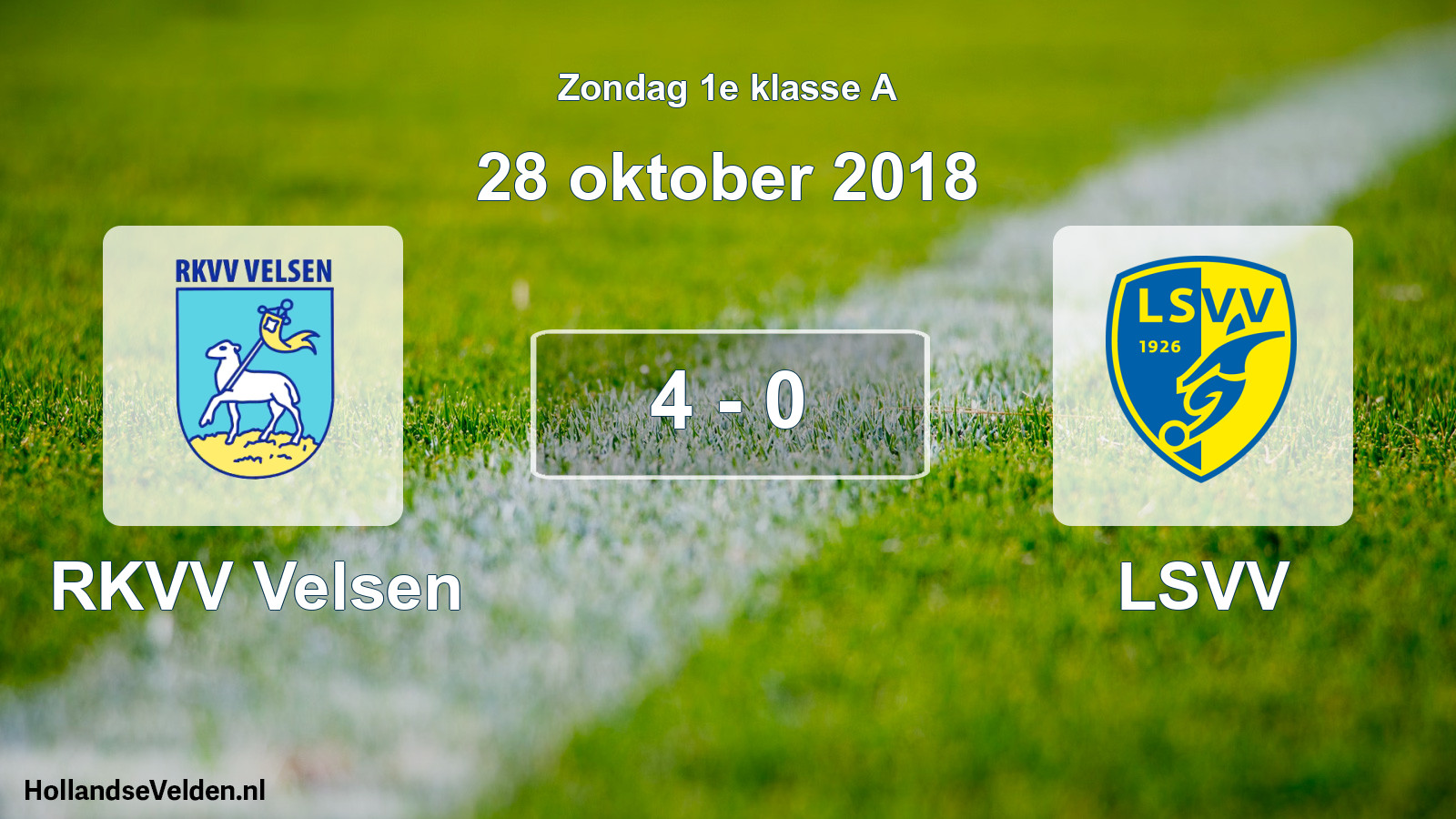 Total number of matches played: RKVV Velsen - LSVV 4 - 0 (28 October 2018)
