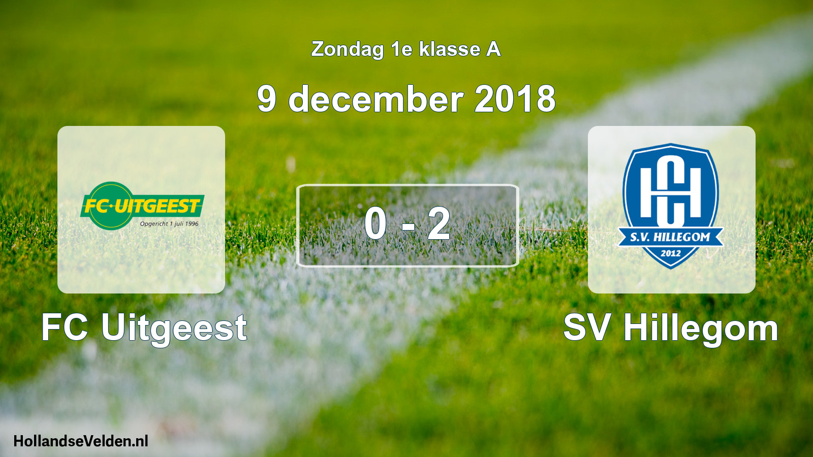 Total number of matches played: FC Uitgeest - SV Hillegom 0 - 2 (9 December 2018)