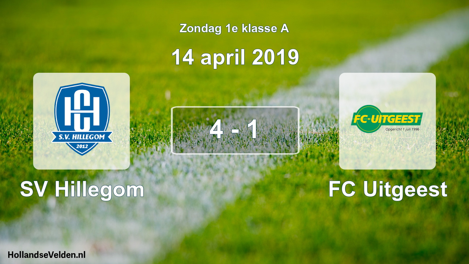 Total number of matches played: SV Hillegom - FC Uitgeest 4 - 1 (14 April 2019)