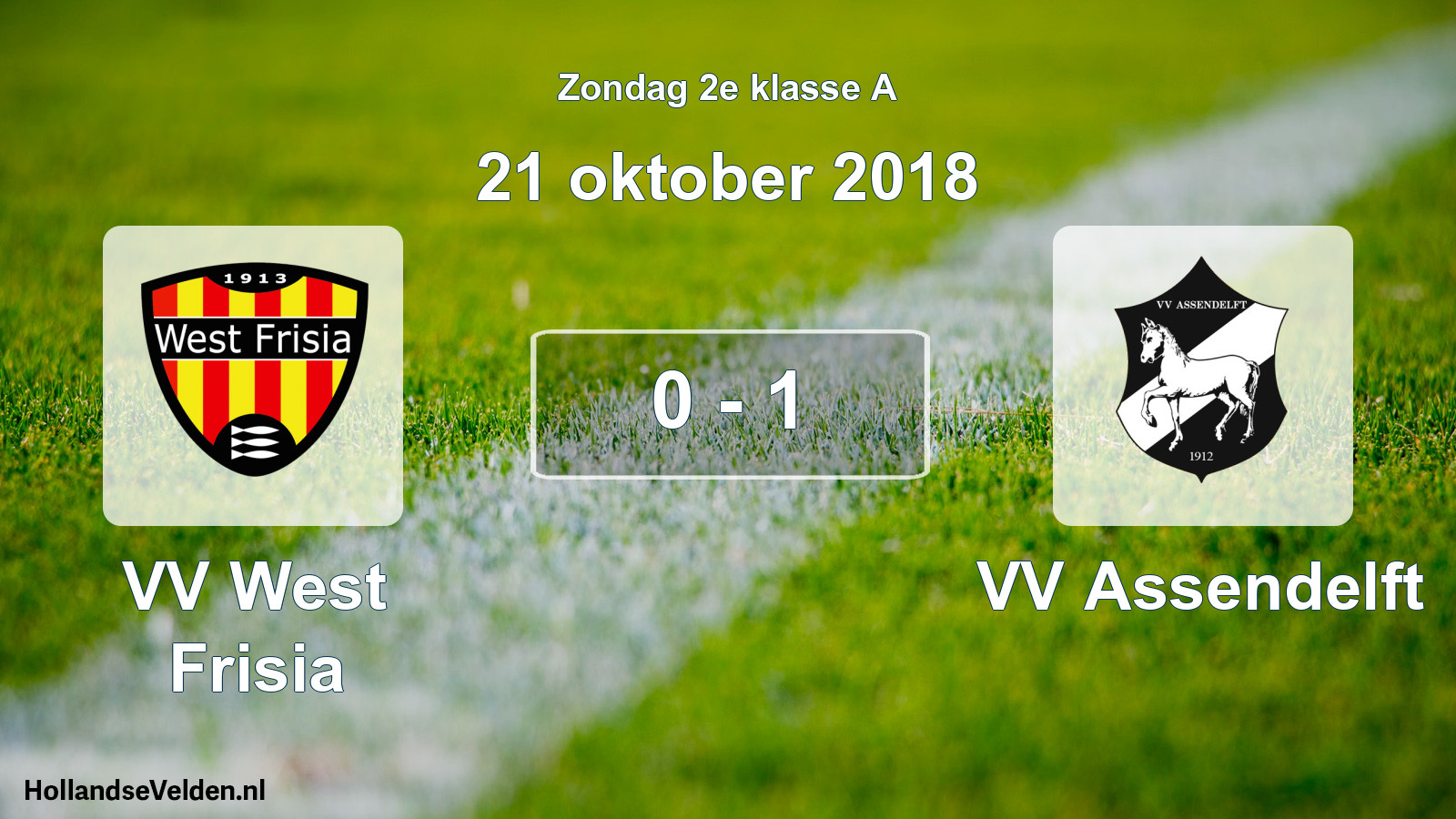 Total number of matches played: VV West Frisia - VV Assendelft 0 - 1 (21 October 2018)