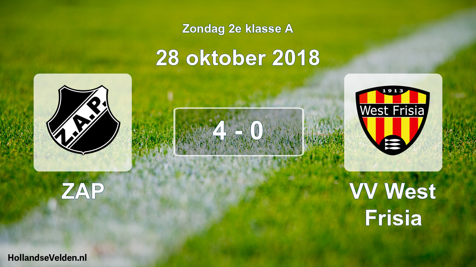 Total number of matches played: ZAP - VV West Frisia 4 - 0 (28 October 2018)