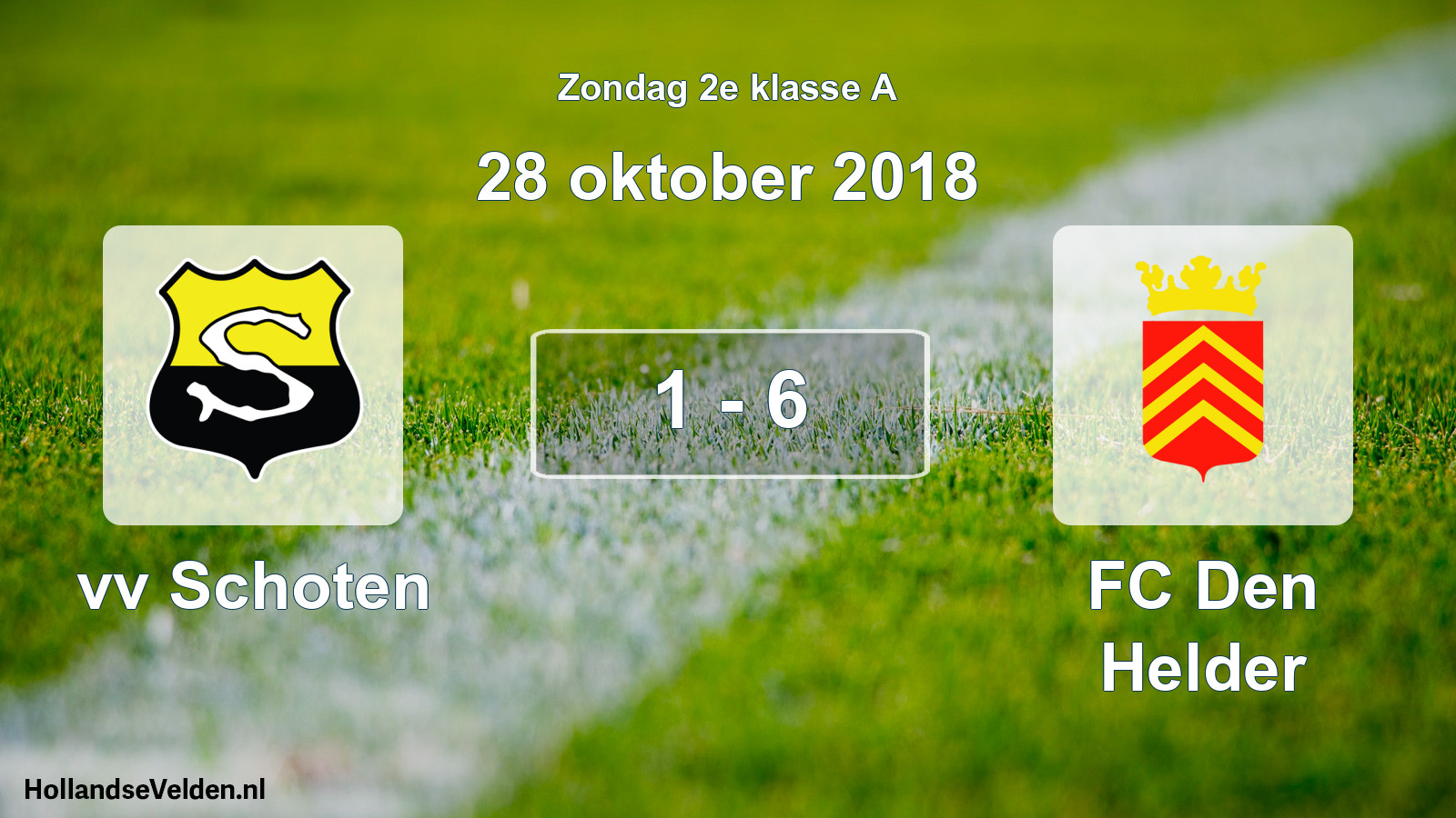 Total number of matches played: vv Schoten - FC Den Helder 1 - 6 (28 October 2018)