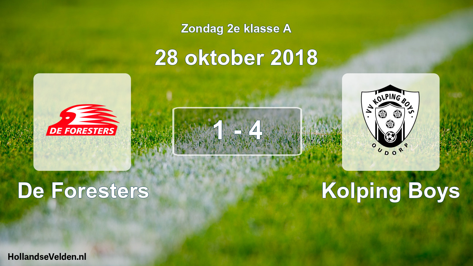 Total number of matches played: De Foresters - Kolping Boys 1 - 4 (28 October 2018)