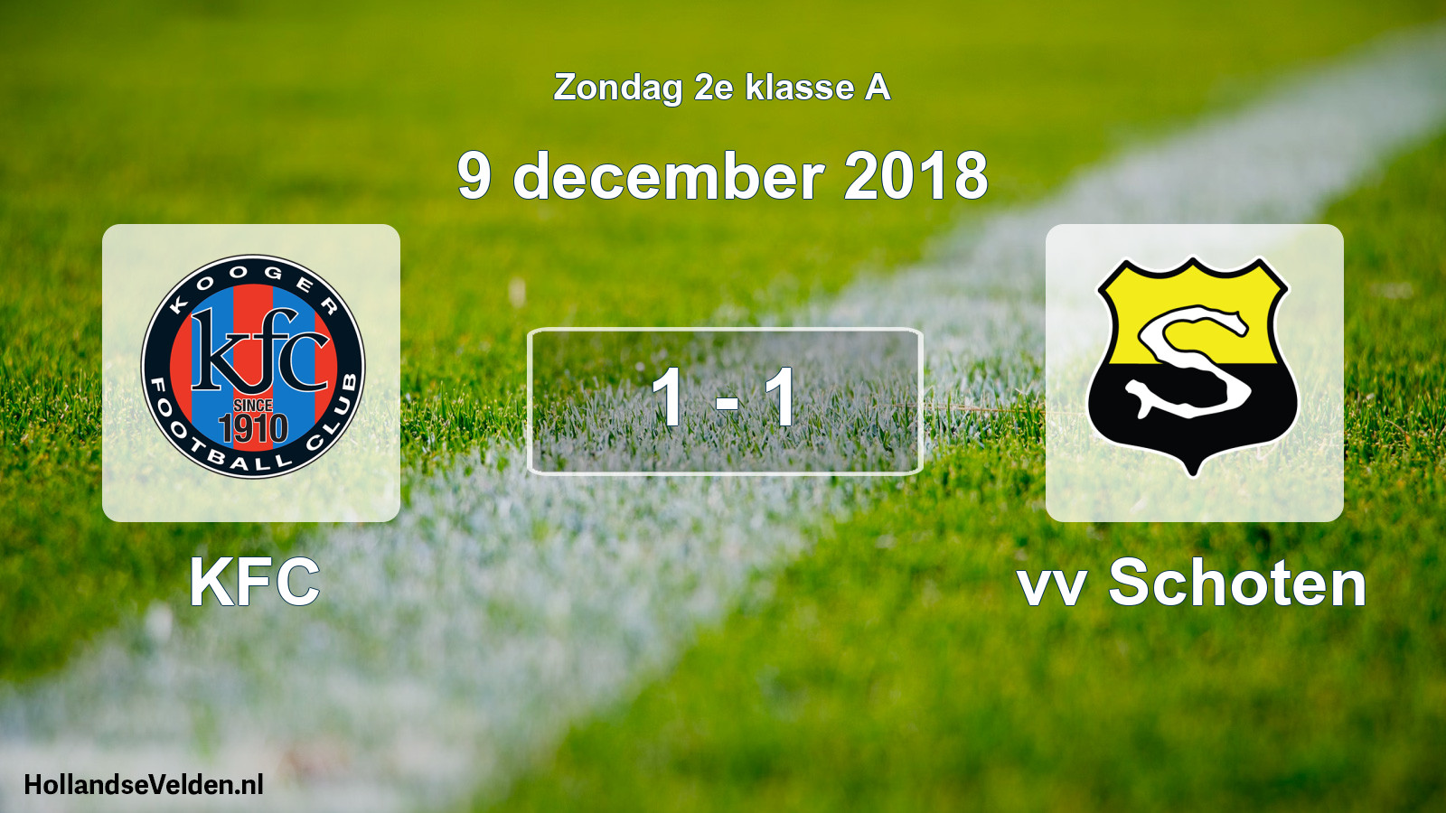 Total number of matches played: KFC - vv Schoten 1 - 1 (9 December 2018)