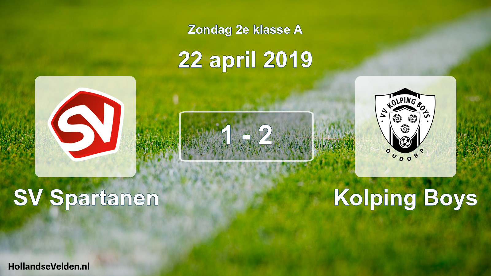 Total number of matches played: SV Spartanen - Kolping Boys 1 - 2 (22 April 2019)