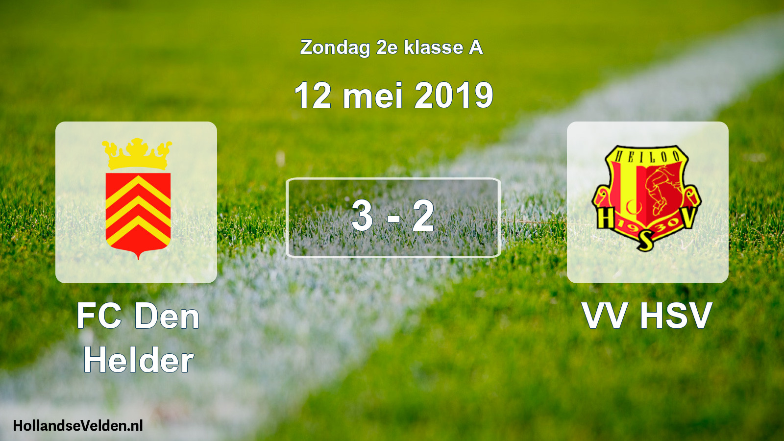 Total number of matches played: FC Den Helder - VV HSV 3 - 2 (12 May 2019)
