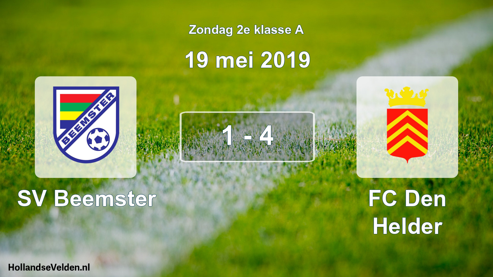 Total number of matches played: SV Beemster - FC Den Helder 1 - 4 (19 May 2019)