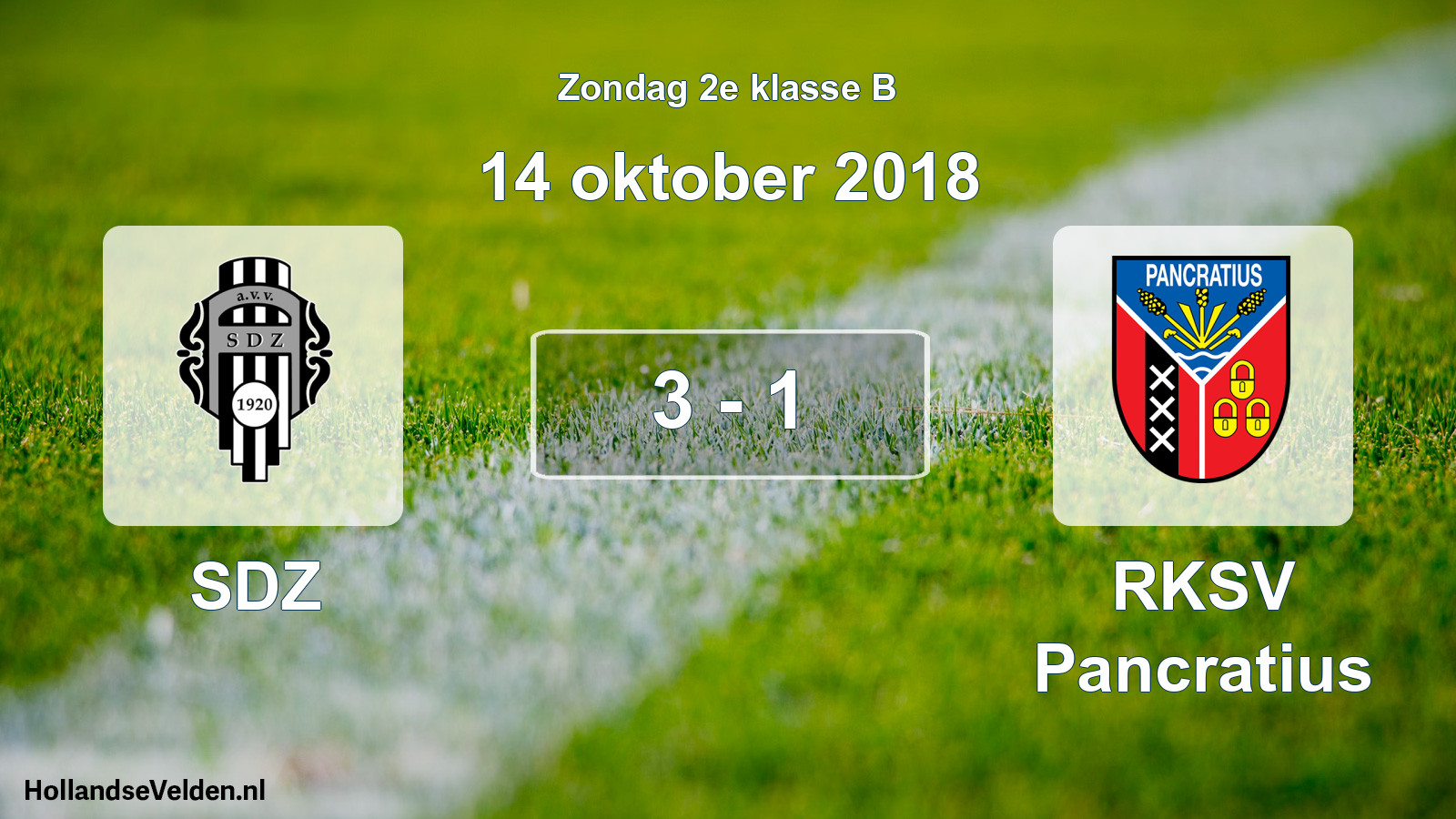 Total number of matches played: SDZ - RKSV Pancratius 3 - 1 (14 October 2018)