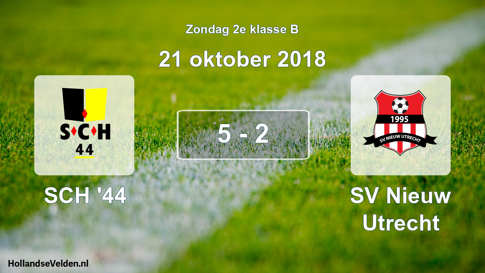 Total number of matches played: SCH '44 - SV Nieuw Utrecht 5 - 2 (21 October 2018)