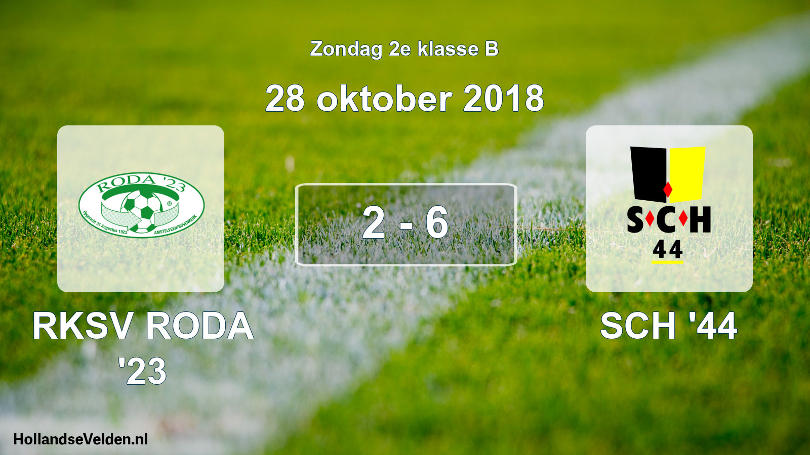 Total number of matches played: RKSV RODA '23 - SCH '44 2 - 6 (28 October 2018)