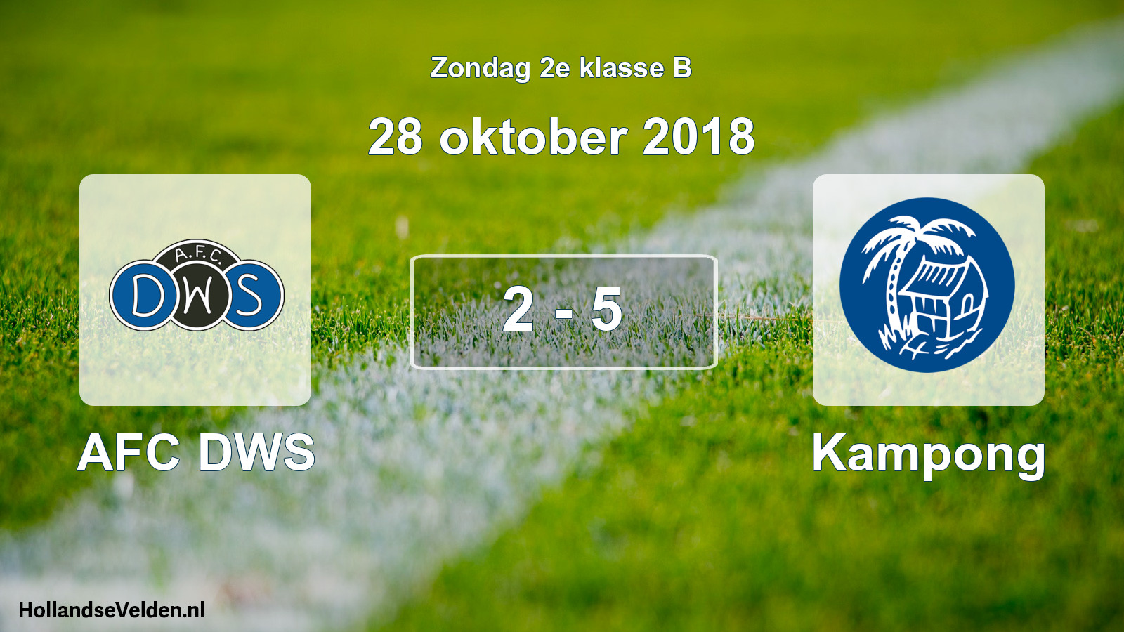 Total number of matches played: AFC DWS - Kampong 2 - 5 (28 October 2018)