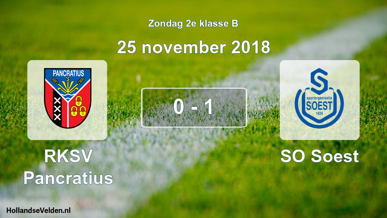 Total number of matches played: RKSV Pancratius - SO Soest 0 - 1 (25 November 2018)