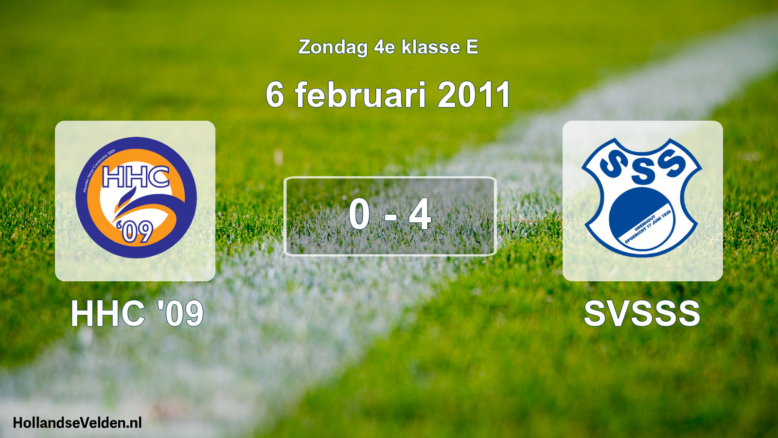 Total number of matches played: HHC '09 - SVSSS 0 - 4 (6 February 2011)