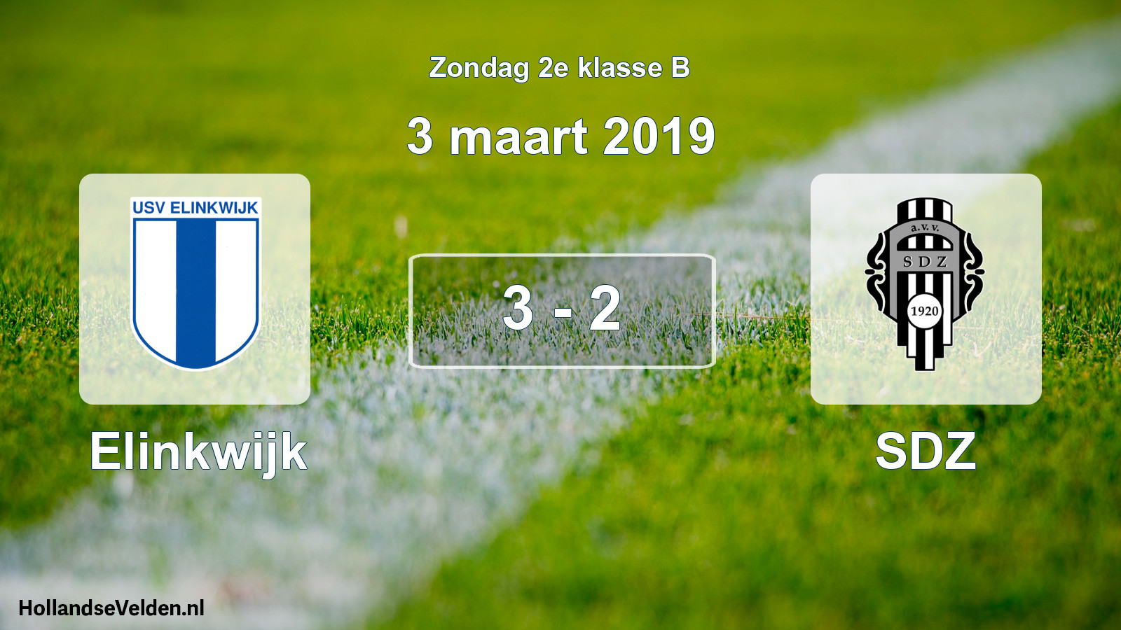 Total number of matches played: Elinkwijk - SDZ 3 - 2 (3 March 2019)