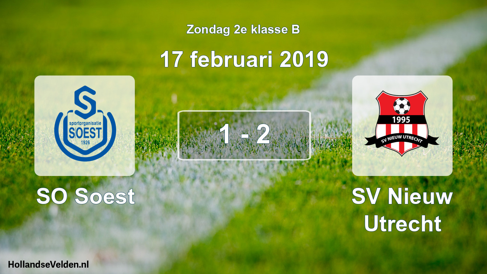 Total number of matches played: SO Soest - SV Nieuw Utrecht 1 - 2 (17 February 2019)