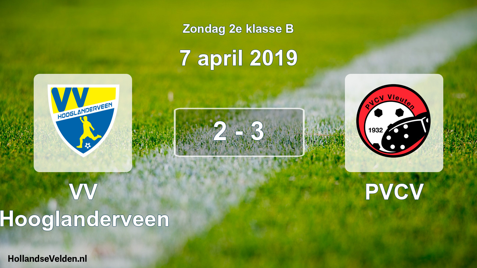 Total number of matches played: VV Hooglanderveen - PVCV 2 - 3 (7 April 2019)