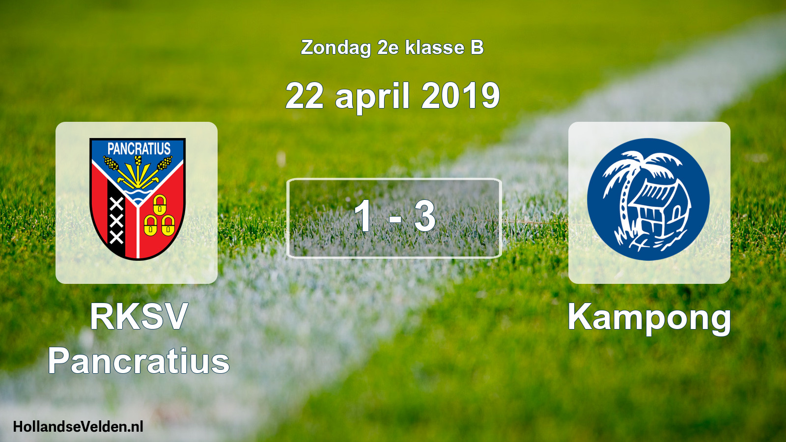 Total number of matches played: RKSV Pancratius - Kampong 1 - 3 (22 April 2019)