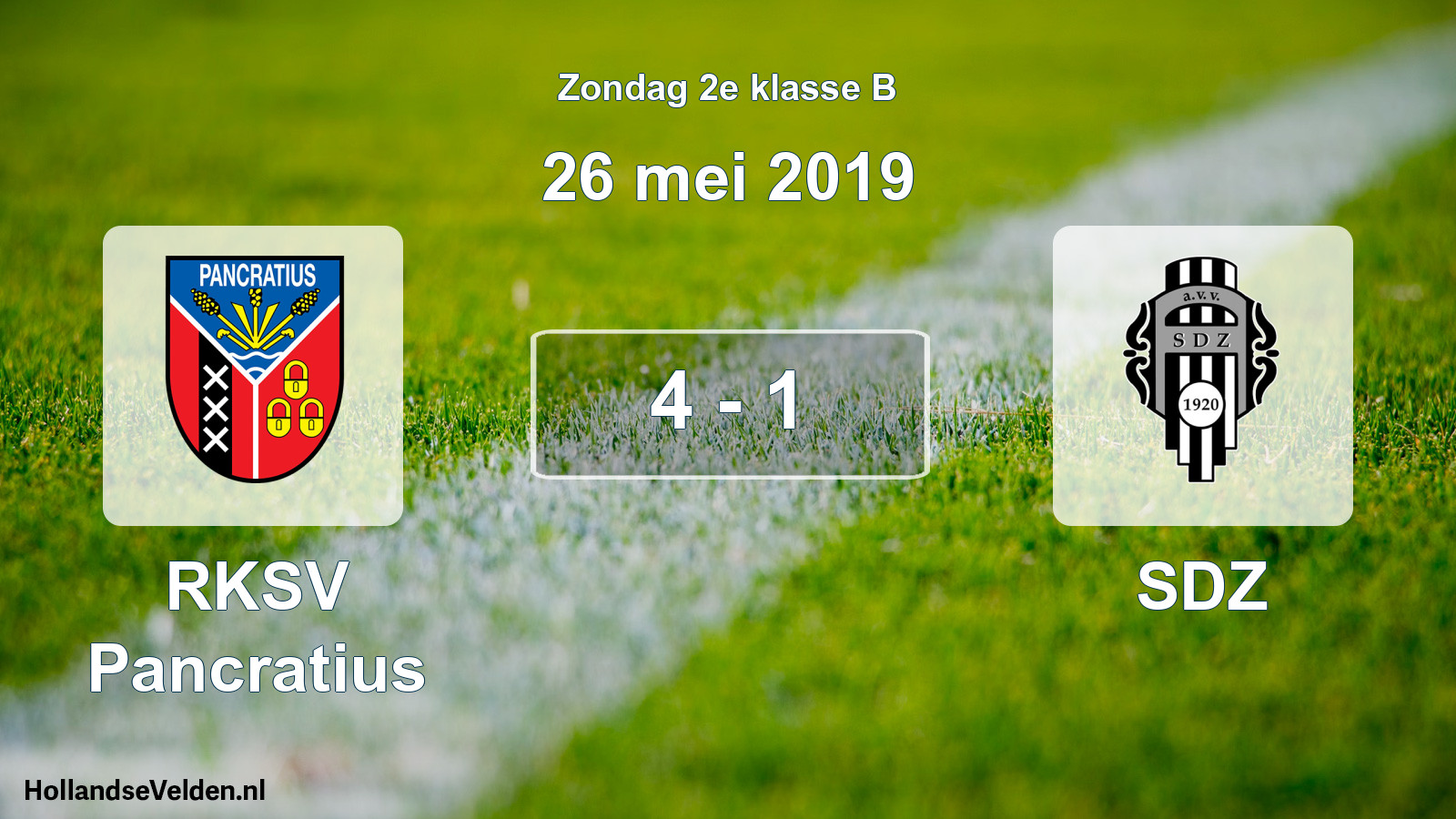 Total number of matches played: RKSV Pancratius - SDZ 4 - 1 (26 May 2019)