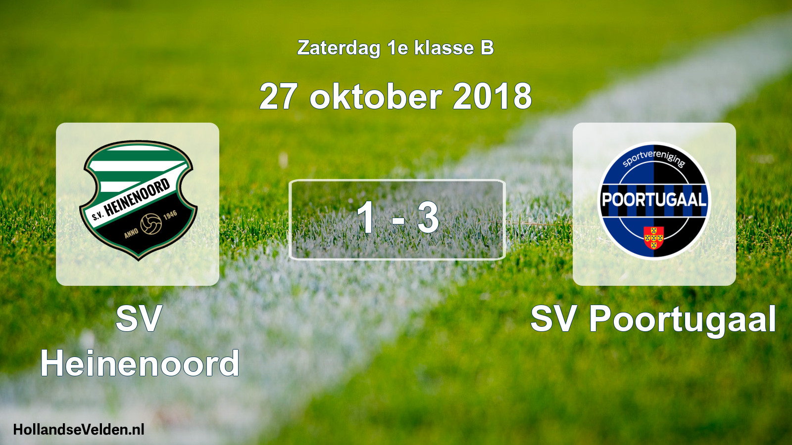 Total number of matches played: SV Heinenoord - SV Poortugaal 1 - 3 (27 October 2018)