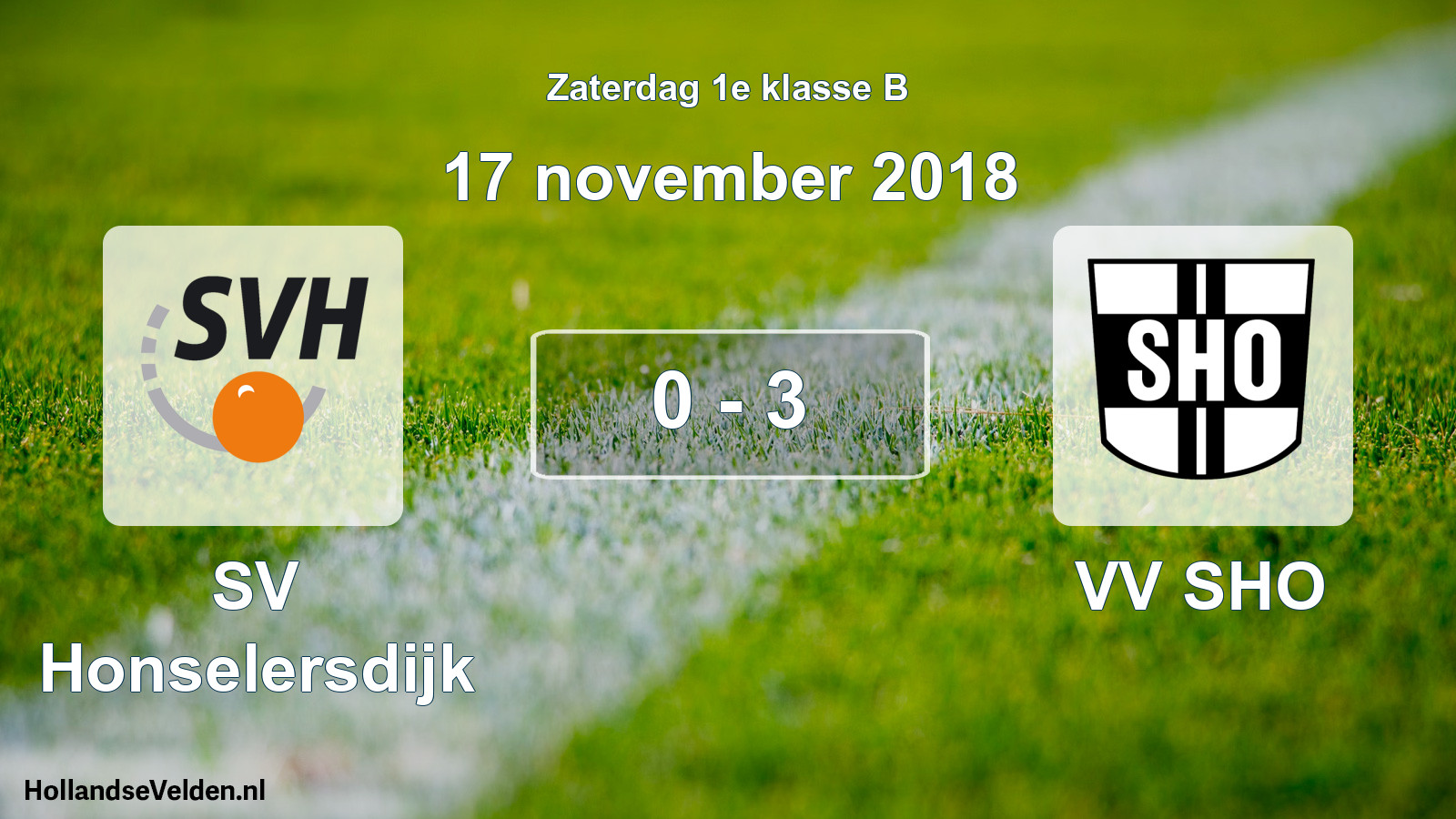 Total number of matches played: SV Honselersdijk - VV SHO 0 - 3 (17 November 2018)