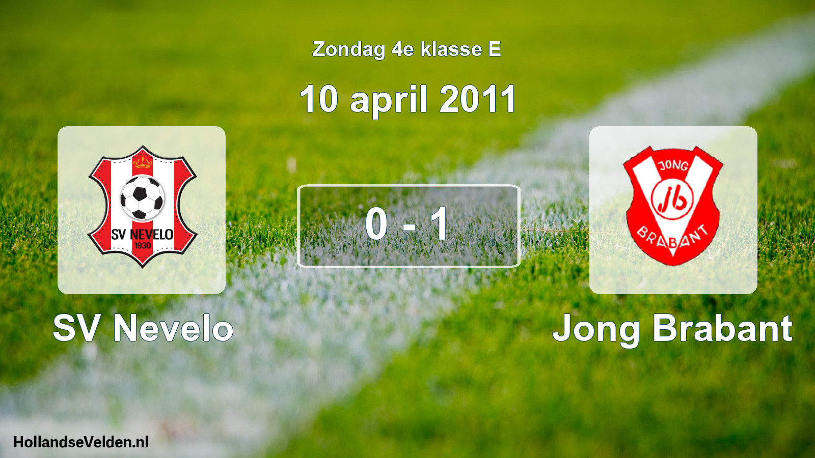 Total number of matches played: SV Nevelo - Jong Brabant 0 - 1 (10 April 2011)