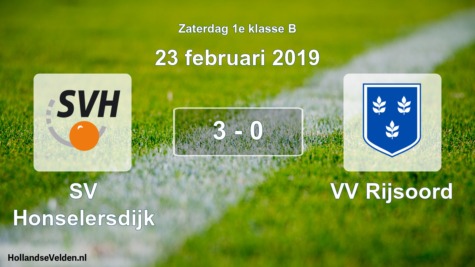 Total number of matches played: SV Honselersdijk - VV Rijsoord 3 - 0 (23 February 2019)