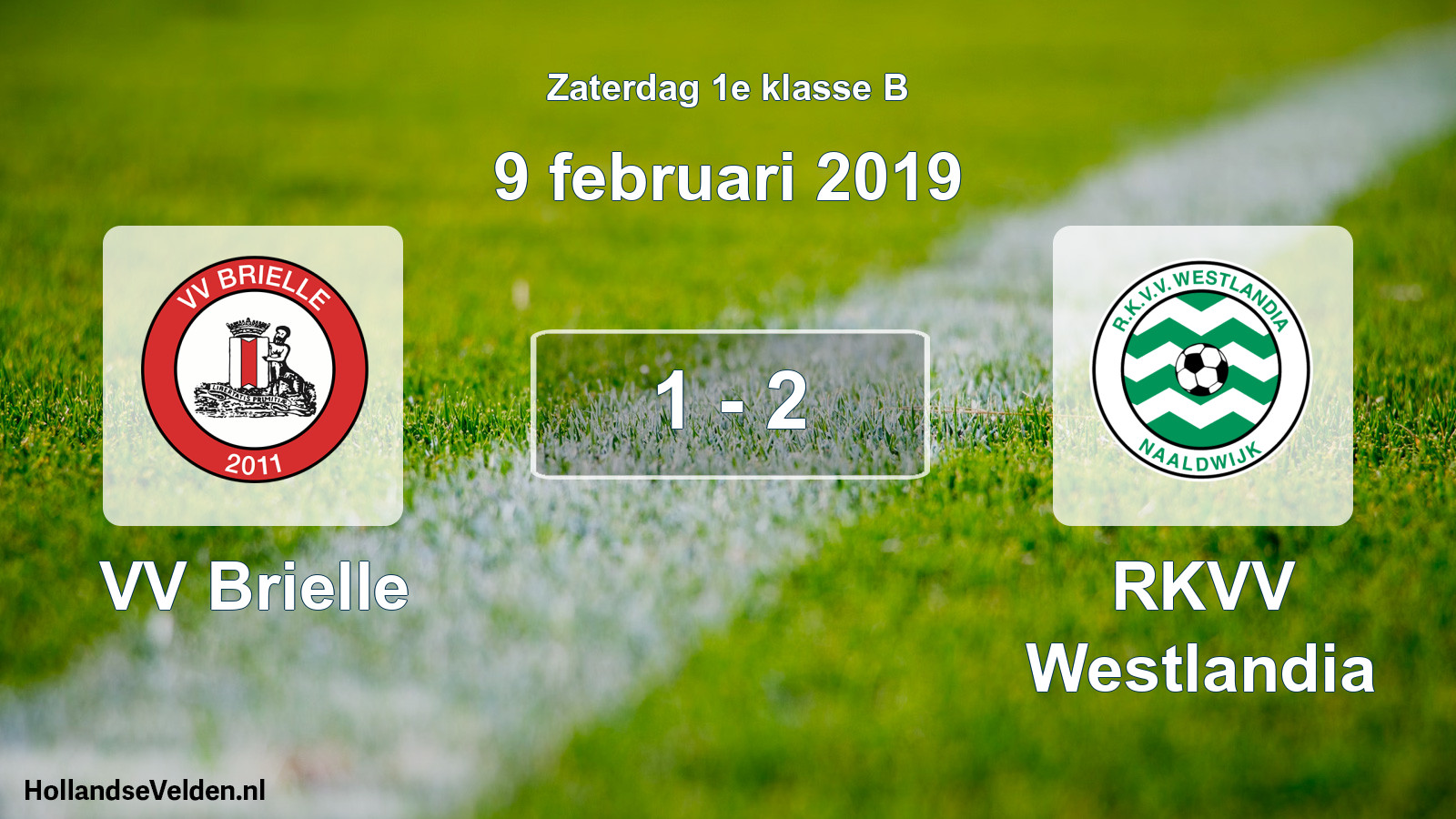Total number of matches played: VV Brielle - RKVV Westlandia 1 - 2 (9 February 2019)