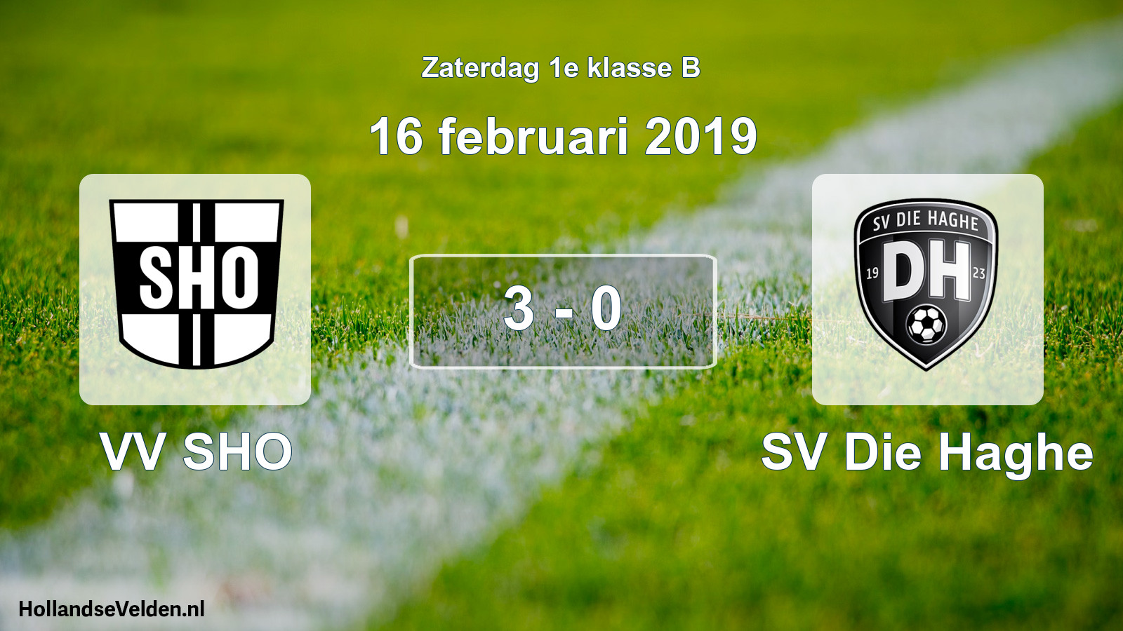 Total number of matches played: VV SHO - SV Die Haghe 3 - 0 (16 February 2019)