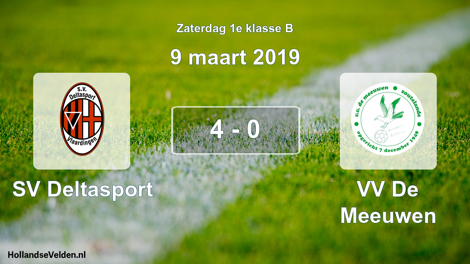Total number of matches played: SV Deltasport - VV De Meeuwen 4 - 0 (9 March 2019)