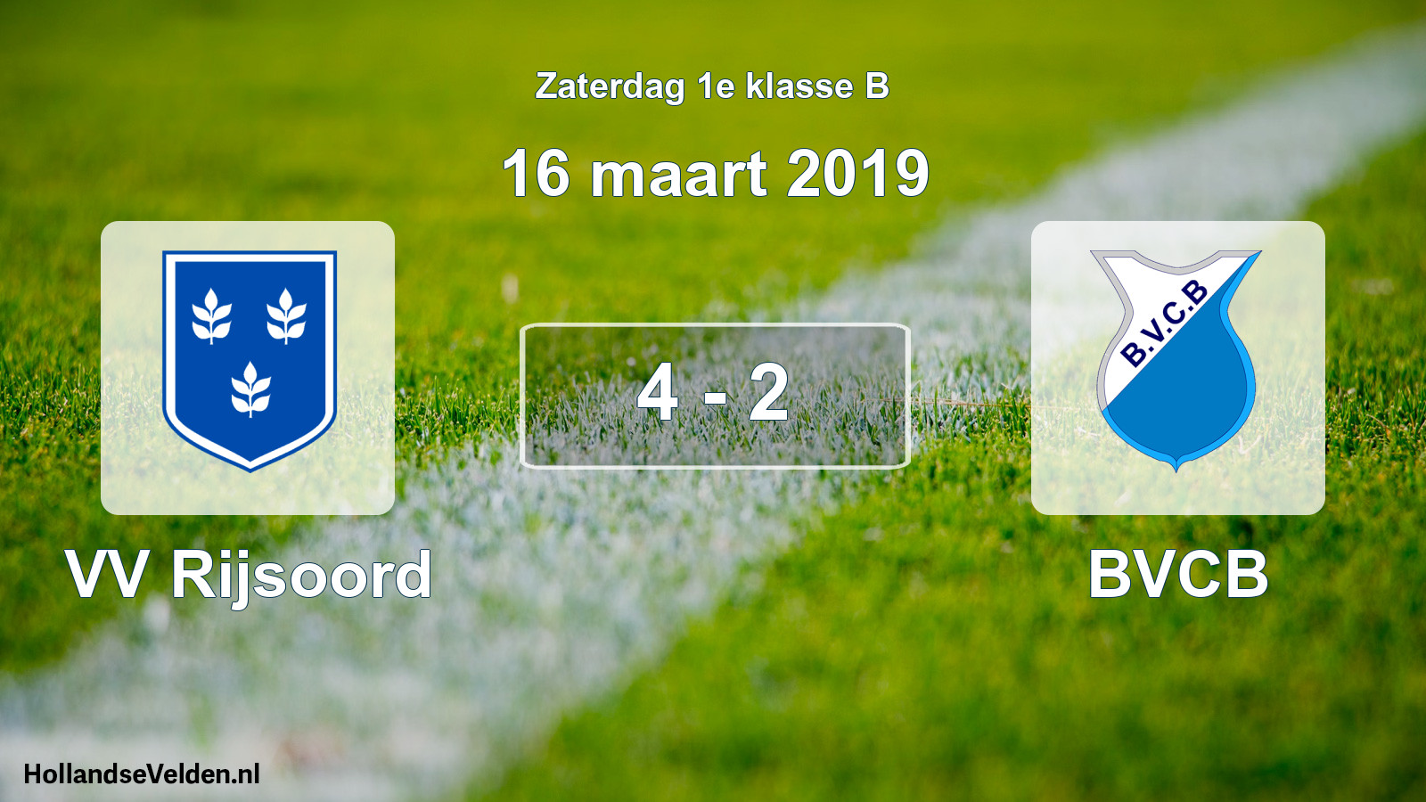 Total number of matches played: VV Rijsoord - BVCB 4 - 2 (16 March 2019)