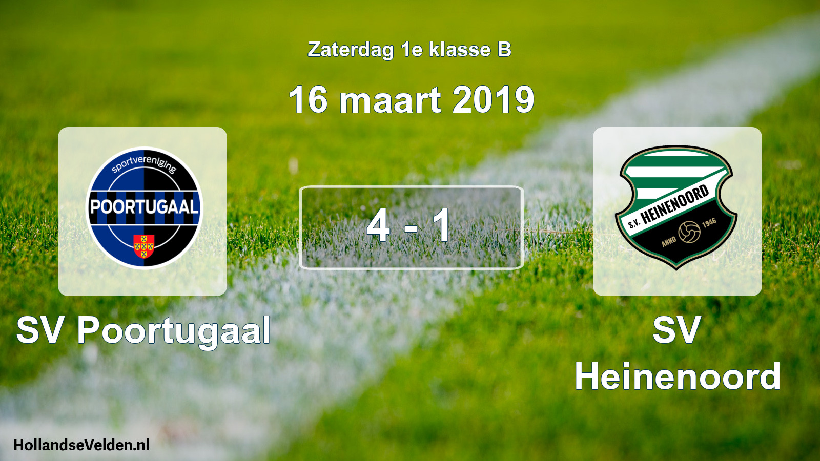 Total number of matches played: SV Poortugaal - SV Heinenoord 4 - 1 (16 March 2019)