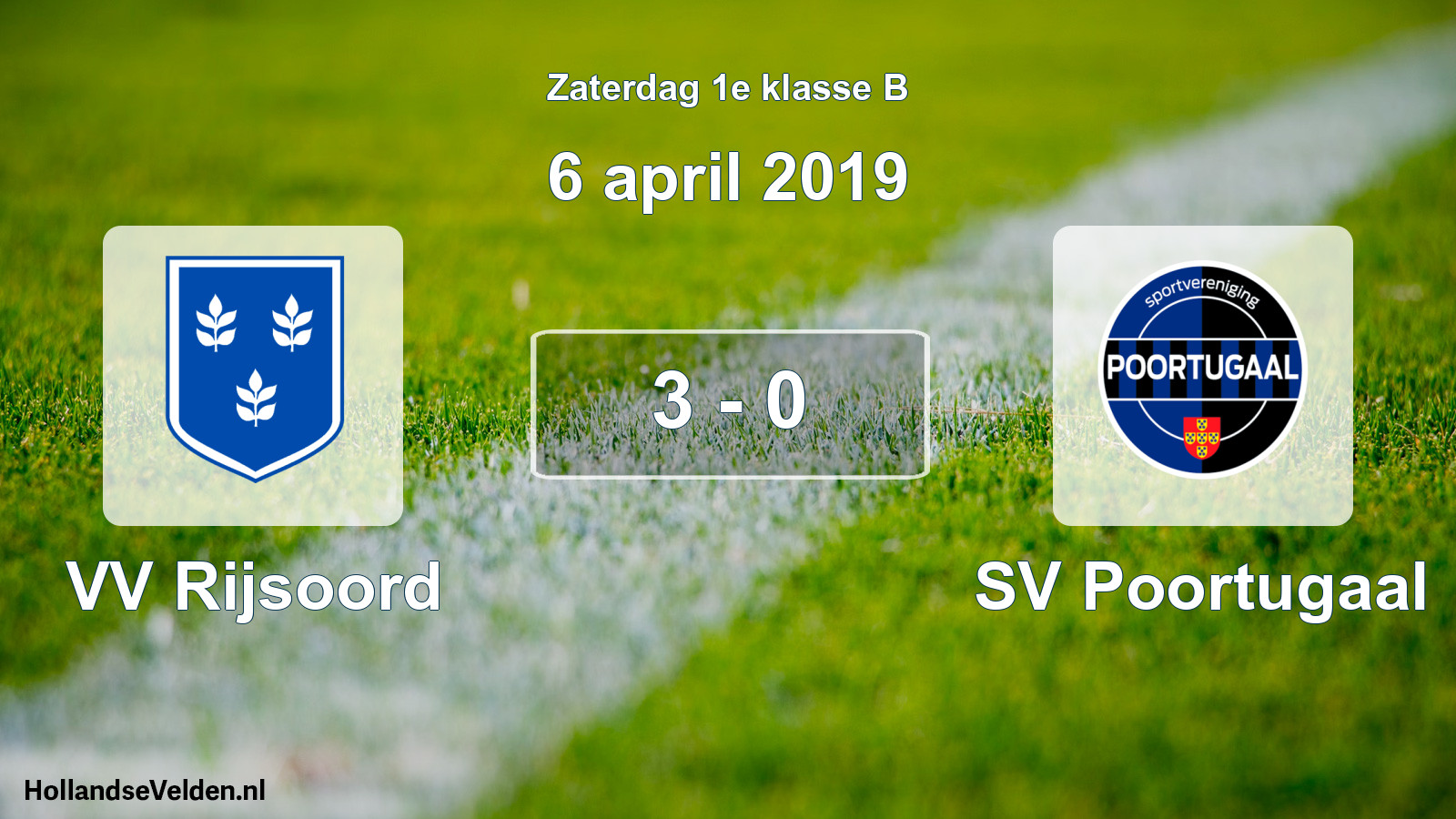 Total number of matches played: VV Rijsoord - SV Poortugaal 3 - 0 (6 April 2019)