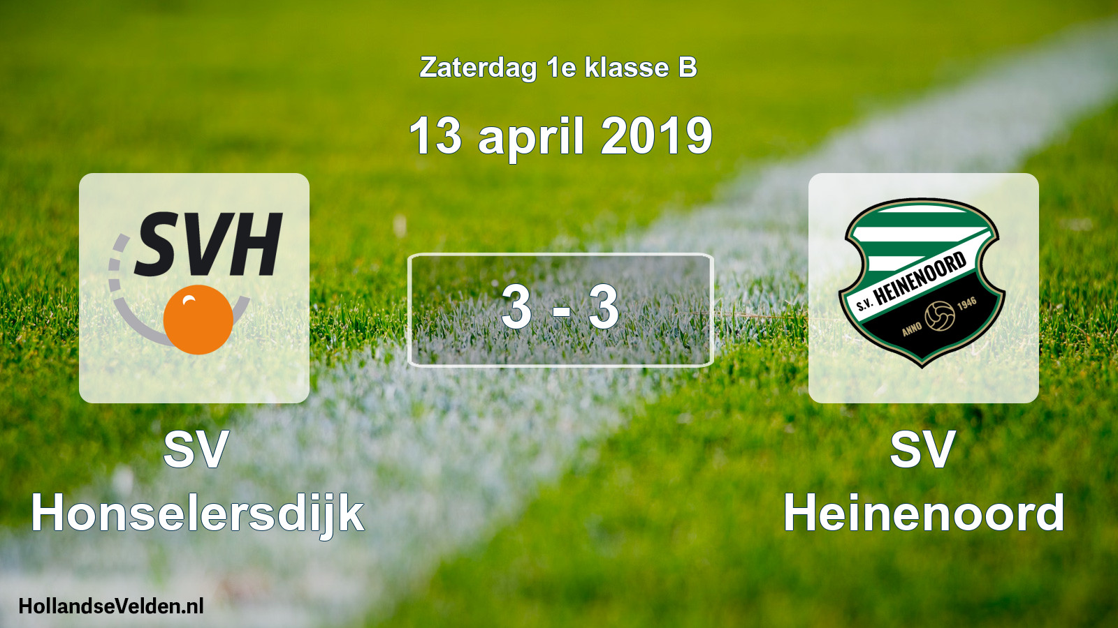 Total number of matches played: SV Honselersdijk - SV Heinenoord 3 - 3 (13 April 2019)