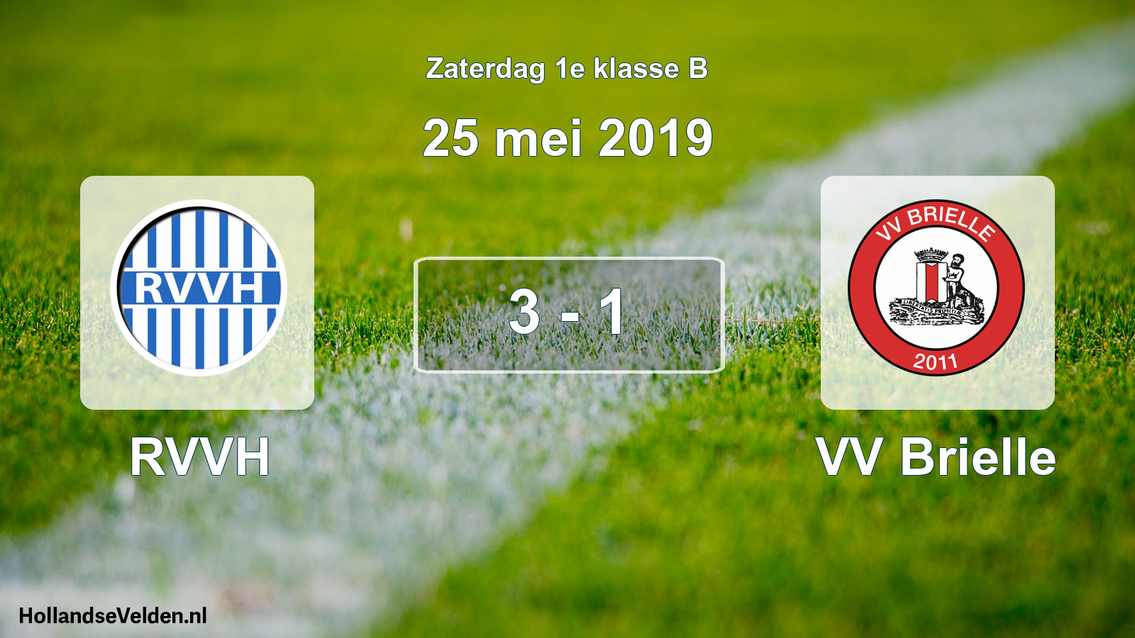 Total number of matches played: RVVH - VV Brielle 3 - 1 (25 May 2019)