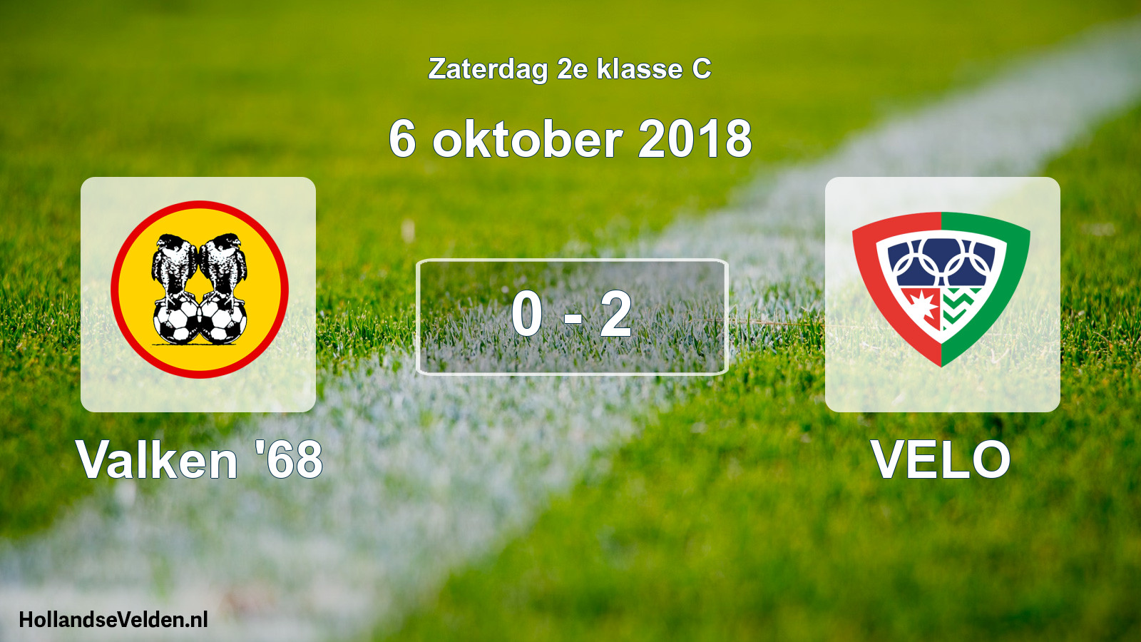 Total number of matches played: Valken '68 - VELO 0 - 2 (6 October 2018)