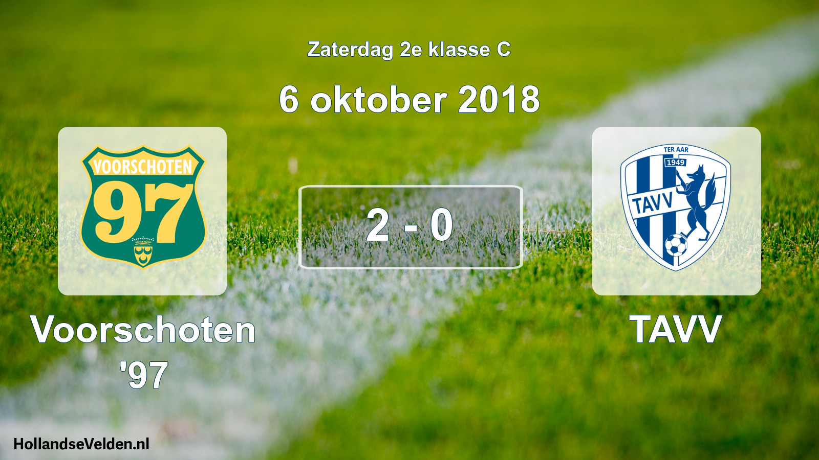 Total number of matches played: Voorschoten '97 - TAVV 2 - 0 (6 October 2018)