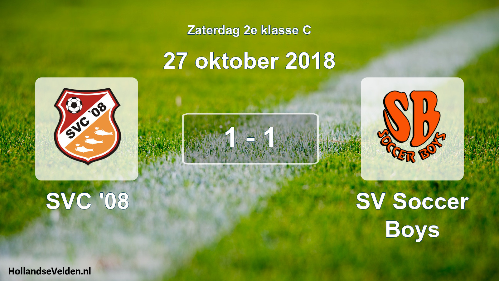Total number of matches played: SVC '08 - SV Soccer Boys 1 - 1 (27 October 2018)