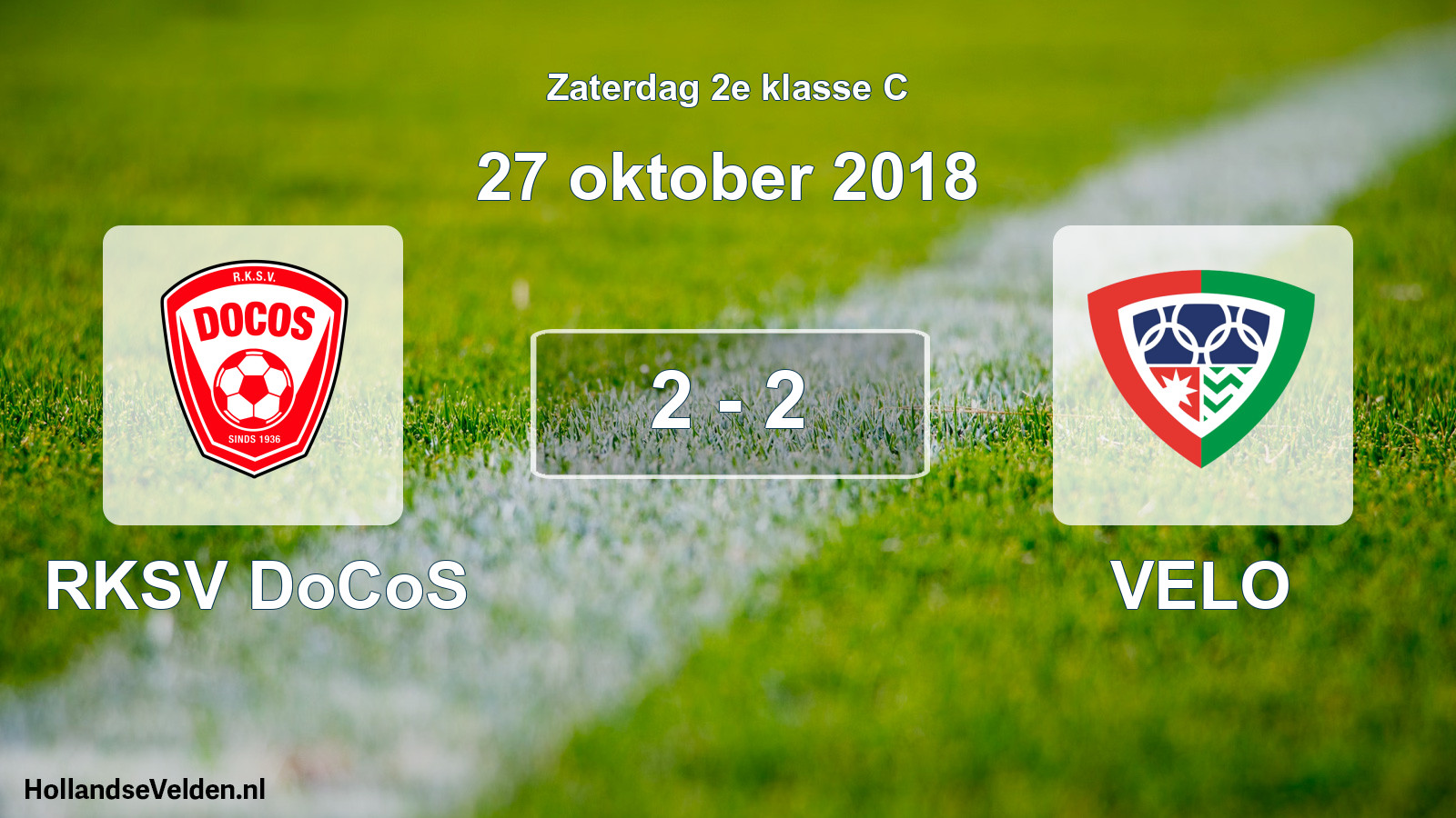 Total number of matches played: RKSV DoCoS - VELO 2 - 2 (27 October 2018)