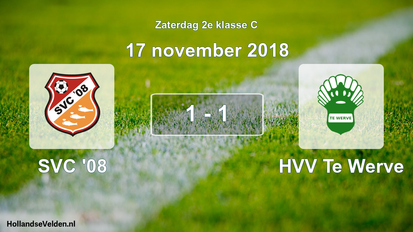 Total number of matches played: SVC '08 - HVV Te Werve 1 - 1 (17 November 2018)