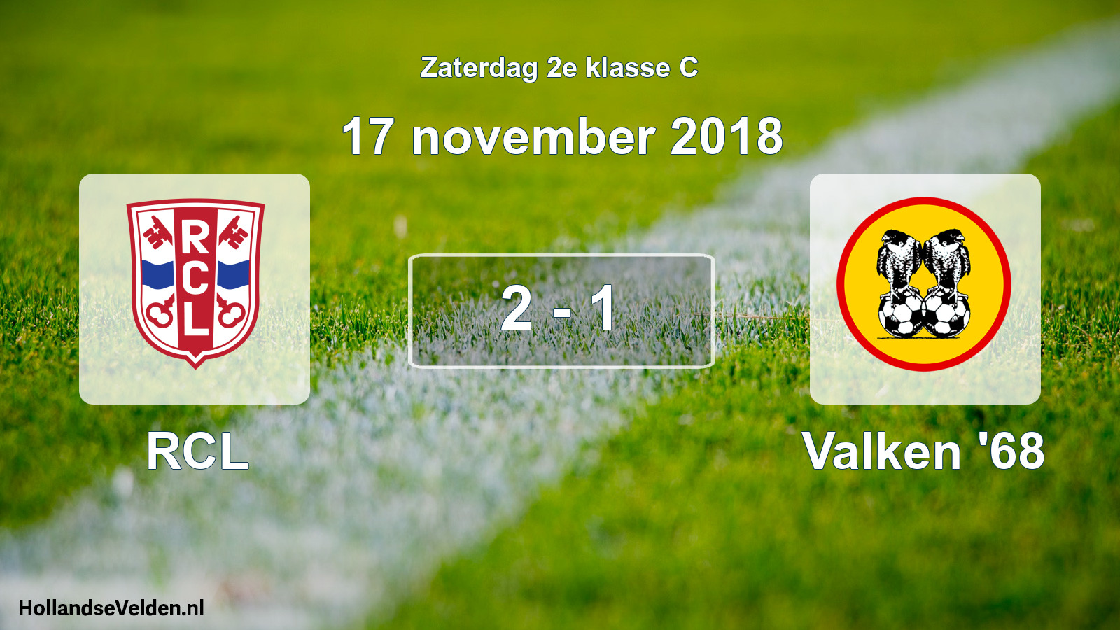 Total number of matches played: RCL - Valken '68 2 - 1 (17 November 2018)