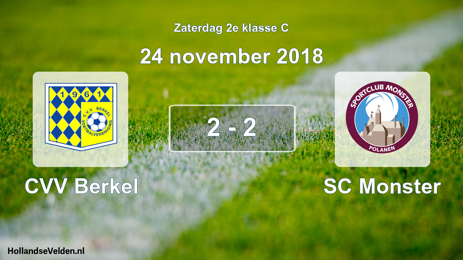 Total number of matches played: CVV Berkel - SC Monster 2 - 2 (24 November 2018)