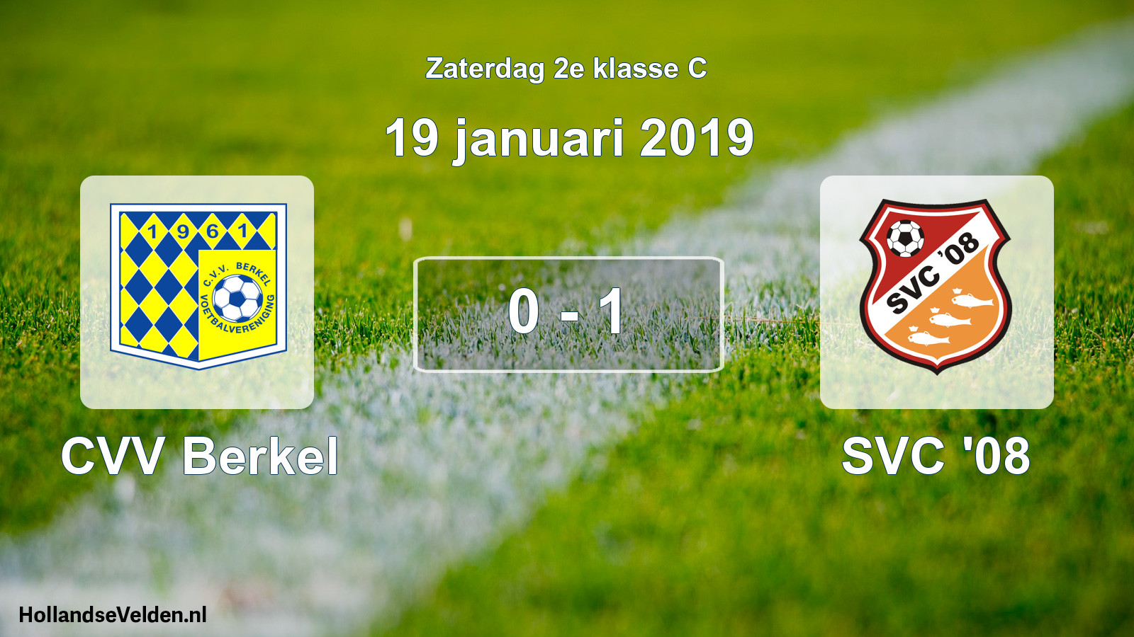 Total number of matches played: CVV Berkel - SVC '08 0 - 1 (19 January 2019)